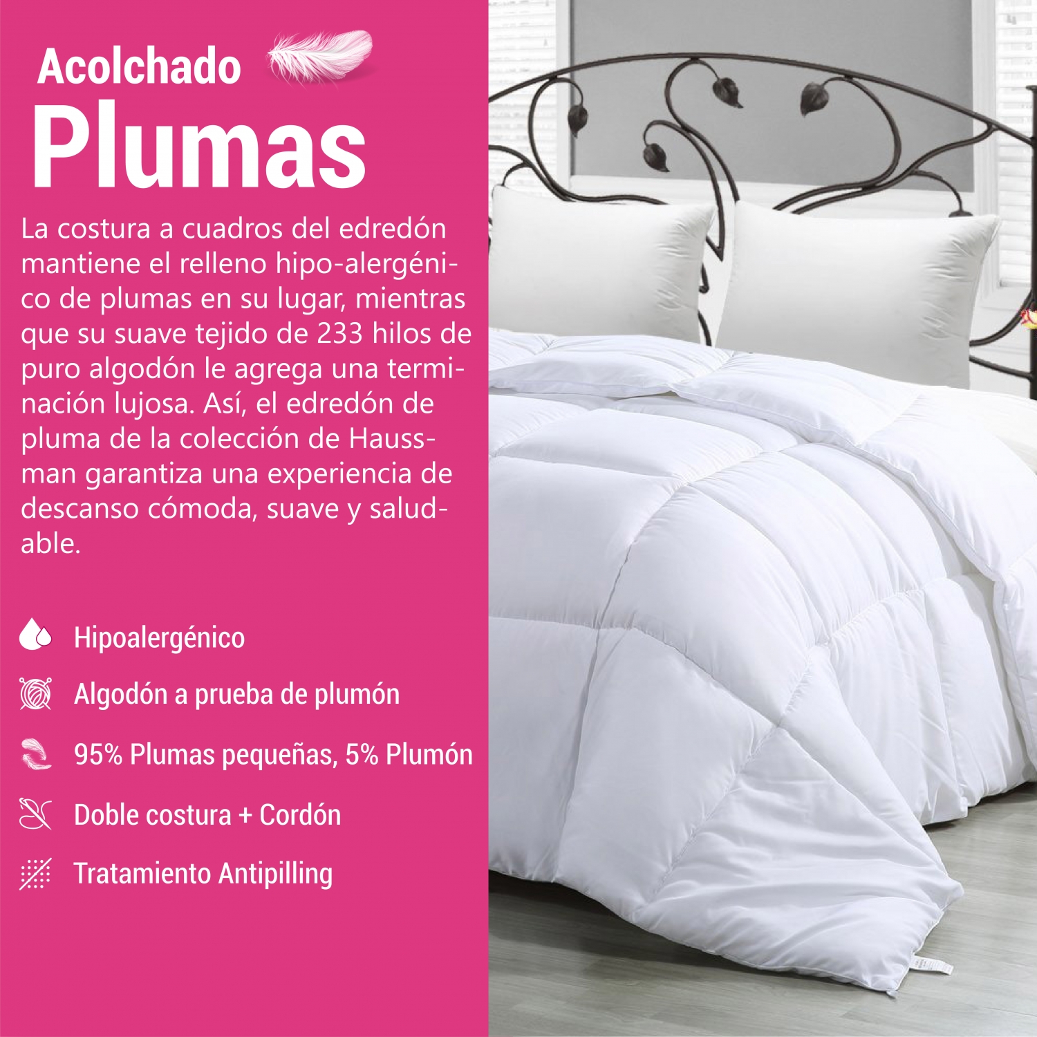 Cubre Colchon Matelaseado 180x200 King Haussman Vip