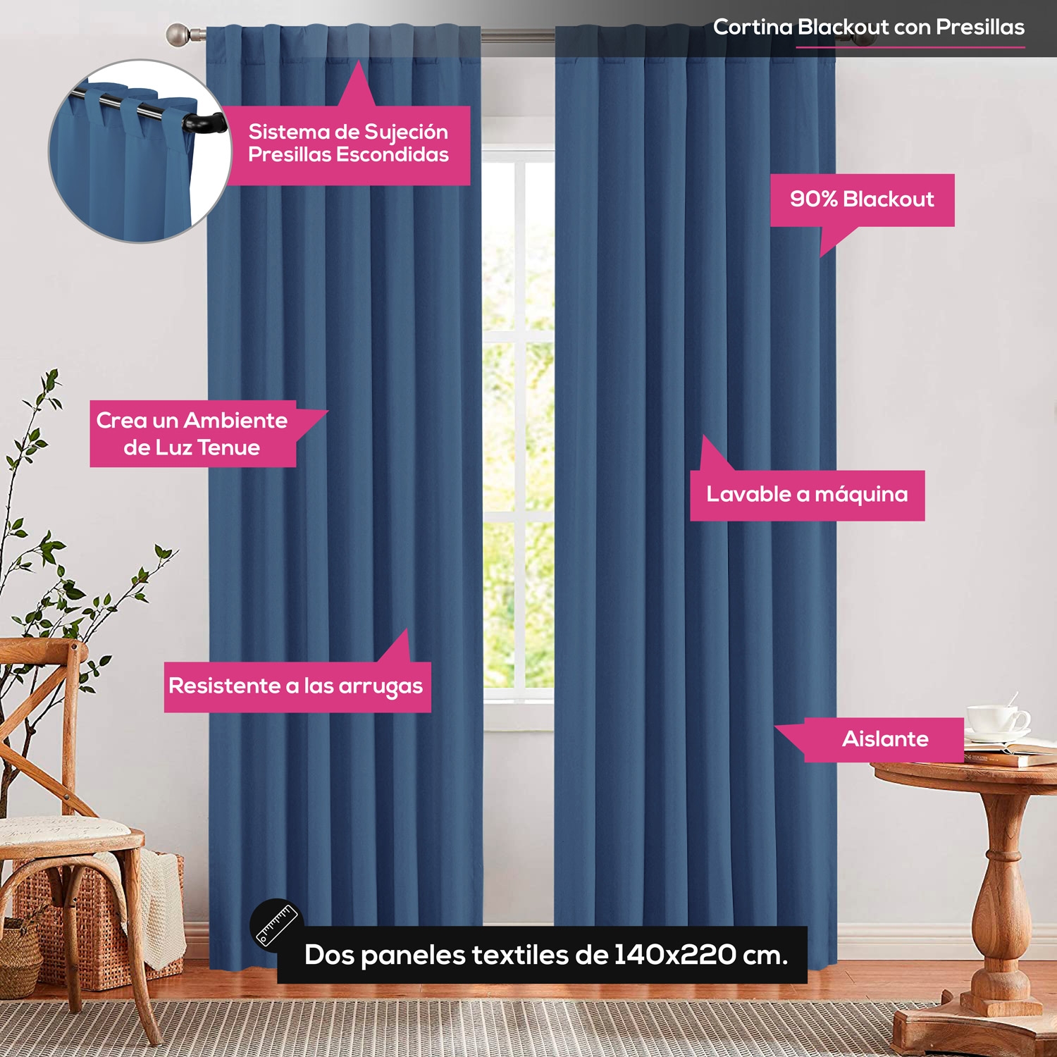 Cortinas de tiras variadas - solardeco