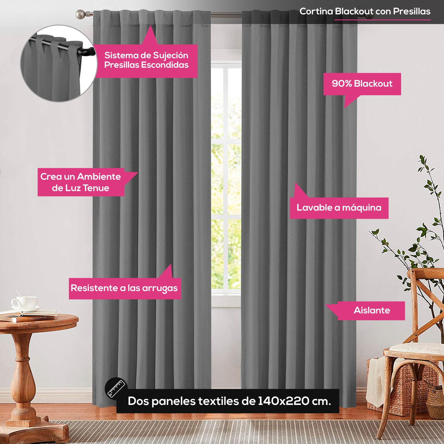 Cortinas de tiras variadas - solardeco